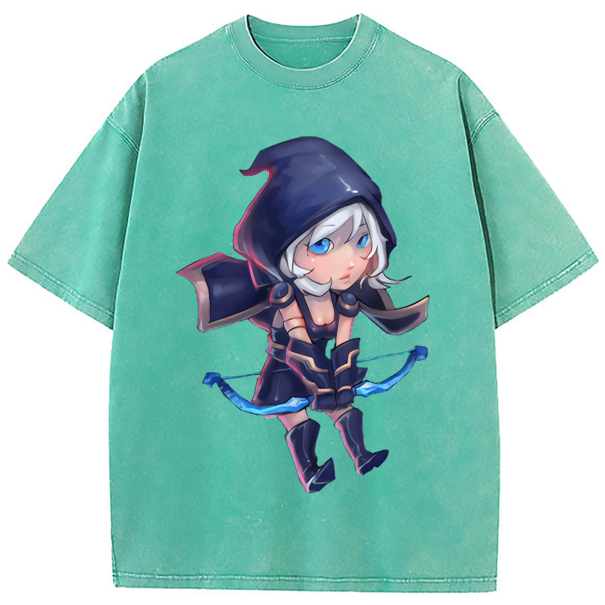 （画像用） リーグ・オブ・レジェンド League of Legends LOL 綿100% ヴィンテージ風 半袖Tシャツ（フロントプリント）